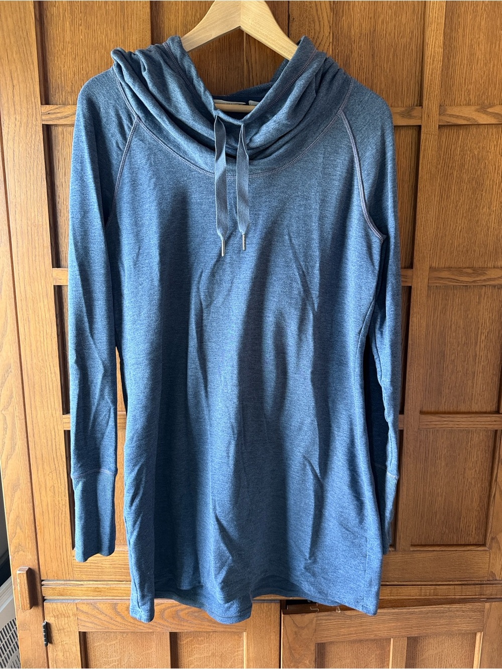 Athleta Navy Heather Full-Zip Hoodie